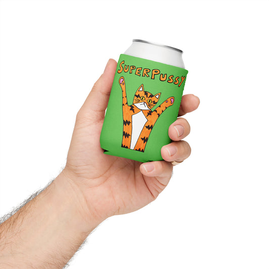 Superpussy Cat Can Cooler Koozie Chiller