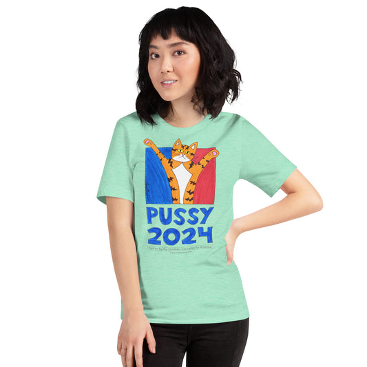 Vote Superpussy 2024 Unisex T-Shirt | Short-sleeve | Cat Ladies | Cat Dads