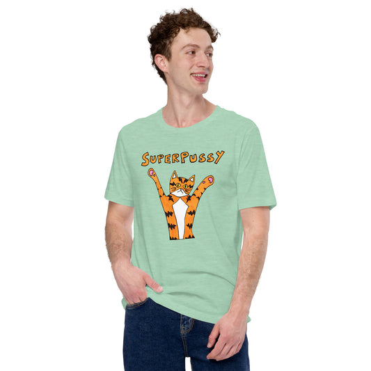 Superpussy Cat Unisex Short Sleeve T-Shirt | Super Soft