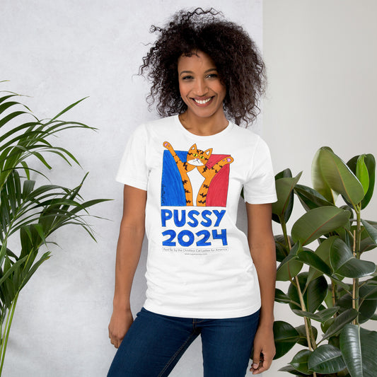 Vote Superpussy 2024 Unisex T-Shirt | Short-sleeve | Cat Ladies | Cat Dads