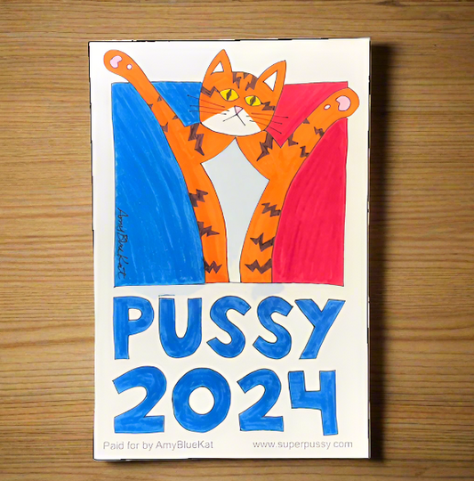 Vote Pussy 2024 - Election Postcard