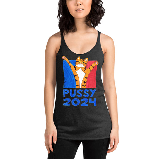 Superpussy 2024 | Women's Racerback Tank | Election | Cat Ladies