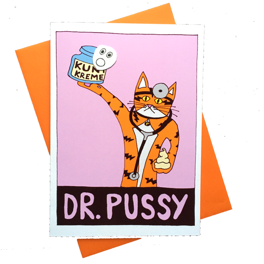 Dr. Pussy Greeting Card